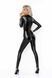 Комбинезон с мокрым эффектом Noir Handmade F293 Powerwetlook catsuit with front zipper, L