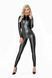 Комбинезон с мокрым эффектом Noir Handmade F293 Powerwetlook catsuit with front zipper, L