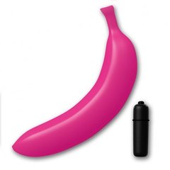 Вібратор банан Love To Love OH OUI (БАНАН), реалістичний з вібропулей, Рожевий