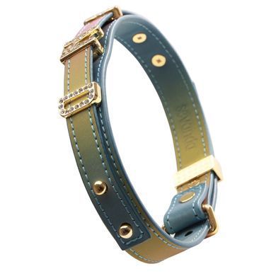Ошейник LOCKINK Multi-color DIY Alphabet Collar, мультицвет, искусственная кожа, буквы со стразами