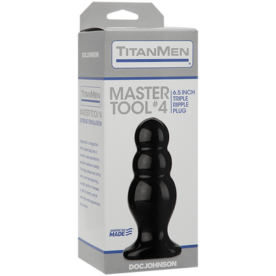 Анальний стимулятор Doc Johnson Titanmen Tools - Master, діаметр 6,6 см, Чорний