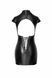 Платье Noir Handmade F309 Fantasy, M, black, мини, под латекс, короткий рукав, шнуровка сзади