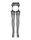 Сітчасті панчохи-стокінги з імітацією гартерів Obsessive Garter stockings S500S/M/L, чорні, з доступ