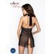 Прозора сорочка приталена Passion TARANEE CHEMISE L/XL, black, трусики, Чорний, L/XL, Чорний