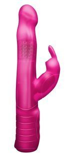 Вібратор-кролик Dorcel Baby Rabbit Pink з перлинним масажем і головкою, що обертається, Рожевий, Рожевий