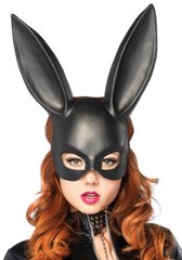 Маска кролика Leg Avenue Masquerade Rabbit Mask Black, довгі вушка, на резинці
