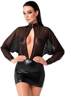 Сукня Noir Handmade F348 Powerwetlook and tulle dress - M