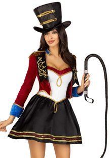 Костюм дрессировщицы Leg Avenue Classic Ringmaster Costume S, платье, шляпа