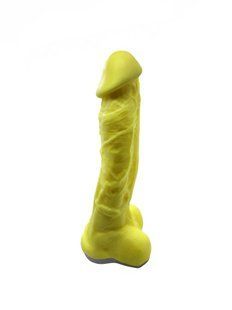 Мыло в форме пениса Чистий Кайф Yellow size XL, крафтовое мыло-член, натуральное, Желтый