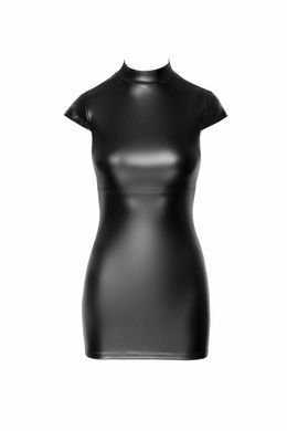 Платье Noir Handmade F309 Fantasy, L, black, мини, под латекс, короткий рукав, шнуровка сзади