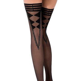 Розпродаж!!! Панчохи ST024 1/2 nero - Passion, 1/2, Чорний