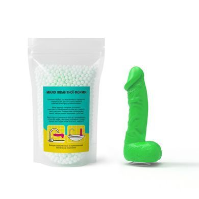 Мыло в форме пениса Чистий Кайф MEDIUM Green, крафтовое мыло-член, натуральное