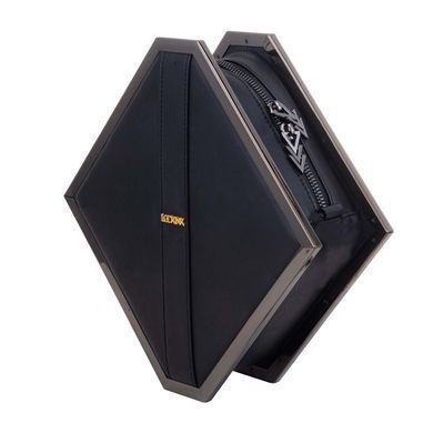 Сумка для секс-игрушек LOCKINK Mysterious Square Kink Bag, черная, набор для бондажа в комплекте