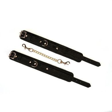 Поножі Liebe Seele Boudoir Amor Ankle Cuffs Black, знімний з&rsquo;єднувальний ланцюжок