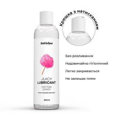 Лубрикант на водной основе Satisfyer Juicy Lubricant Cotton Candy water based 300 мл