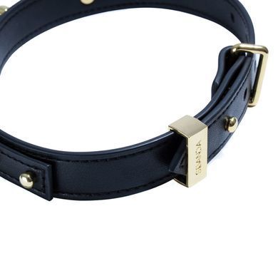 Ошейник LOCKINK Dark DIY Alphabet Collar, черный, искусственная кожа, буквы со стразами