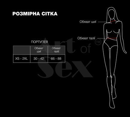 Жіноча портупея з шипами Art of Sex - Milana, екошкіра, розмір XS-2XL, колір чорний