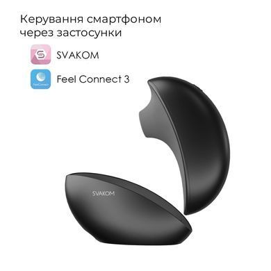 Вакуумный клиторальный смарт-стимулятор Svakom Pulse Galaxie Midnight Black, проектор звездного неба, Черный