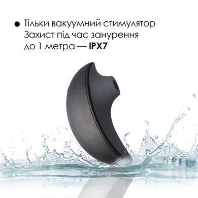 Вакуумный клиторальный смарт-стимулятор Svakom Pulse Galaxie Midnight Black, проектор звездного неба, Черный