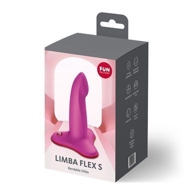 Фалоімітатор Fun Factory LIMBA FLEX S Magenta, гнучкий, з ефектом пам&rsquo;яті, підходить для точки G