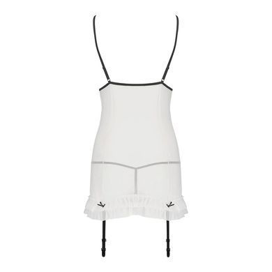 Сорочка прозора з пажами Passion ORIHIME CHEMISE XXL/XXXL, white, трусики, стрепи, XXL/XXXL, XXL/XXXL