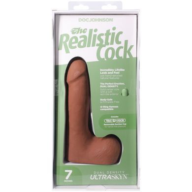 Фаллоимитатор Doc Johnson The Realistic Cock ULTRASKYN - 7 Inch with Balls Caramel