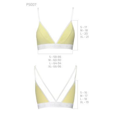 Спортивний топ з подвійними бретелями Passion PS007 TOP S, yellow, S