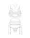 Комплект Obsessive Premisis White 3-pcs crotchless set S/M