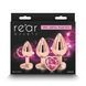 Набор анальных пробок NS Novelties Rear Assets - Trainer Kit - Rose Gold - Pink Heart