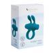 Ерекційне віброкільце S Pleasures Premium Rabbit Ring бірюзове, зі знімною віброкулею та вушками