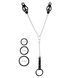 Затискач для сосків Art of Sex - Nipple Clamps for Men Black clover з ерекційними кільцями