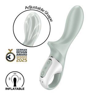 Анальный надувной вибратор Satisfyer Air Pump Booty 3, гибкий ствол