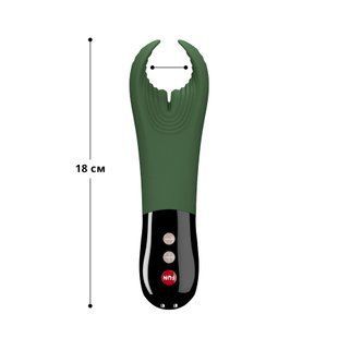 Вибратор для пениса Fun Factory MANTA moss green/black, подходит для парных игр