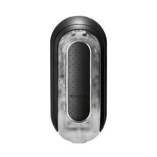 Мастурбатор Tenga Flip Zero Black, змінна інтенсивність стимуляції, розкладний, Прозорий