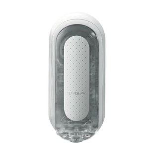 Мастурбатор Tenga Flip Zero White, змінна інтенсивність стимуляції, розкладний, Прозорий