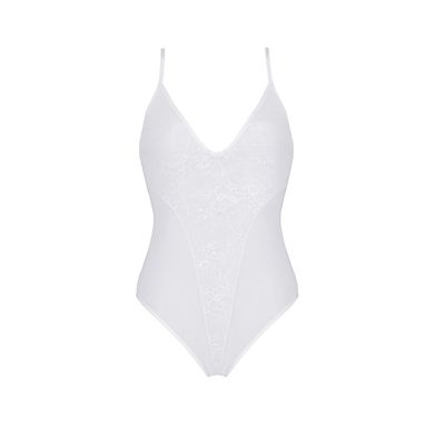 Боді з ажурним декором та відкритим кроком Ursula Body white L/XL — Passion, Білий