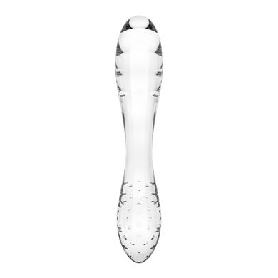Двосторонній скляний дилдо Satisfyer Dazzling Crystal 1 Transparent, дуже міцний, без стопера