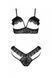 Еротичний комплект Passion DOLLY SET, XXL/XXXL, black, з відкритими чашками