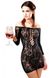 Платье-сетка с декольте Anne De Ales FETISH DINNER Black M/L, спущенное плечо, Черный, M/L, Черный