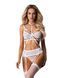 Комплект Obsessive Premisis White 3-pcs crotchless set 2XL/3X