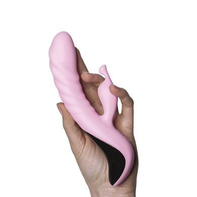Вібратор Adrien Lastic Mini Trigger з масажними рухами стовбура, Рожевий