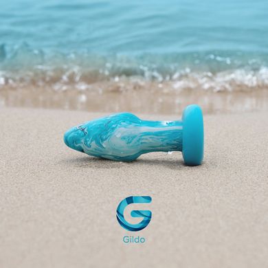 Скляна анальна пробка Gildo Ocean Curl, макс. діаметр 5 см