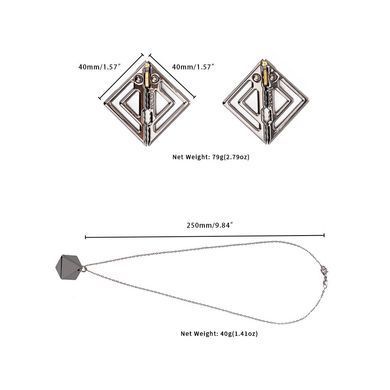 Затискачі для сосків з важкою підвіскою LOCKINK Adjustable Nipple Clamps with Heavy Pendant, під срібло