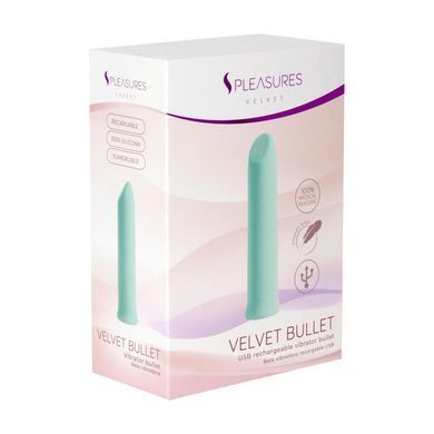 Віброкуля S Pleasures Velvet Bullet Candy Turquoise