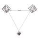 Затискачі для сосків з важкою підвіскою LOCKINK Adjustable Nipple Clamps with Heavy Pendant, під срібло