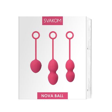 Набор вагинальных шариков со смещенным центром тяжести Svakom Nova Plum Red
