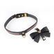 Нашийник з повідцем LOCKINK SEVANDA Love Heart Butterfly Leather Collar Set, чорно-рожевий, з бантом