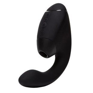 Двойной вакуумный клиторальный стимулятор с вибрацией Womanizer Next Duo - Black