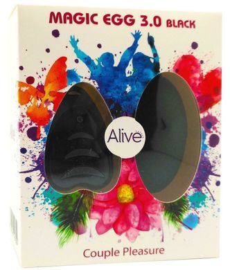 Віброяйце Alive Magic Egg 3.0 Black із пультом ДУ, Чорний