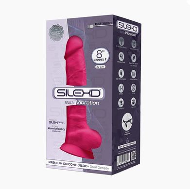 Фаллоимитатор с вибрацией SilexD Vetus Vibro Pink (MODEL 1 size 8in) (мятая упаковка)